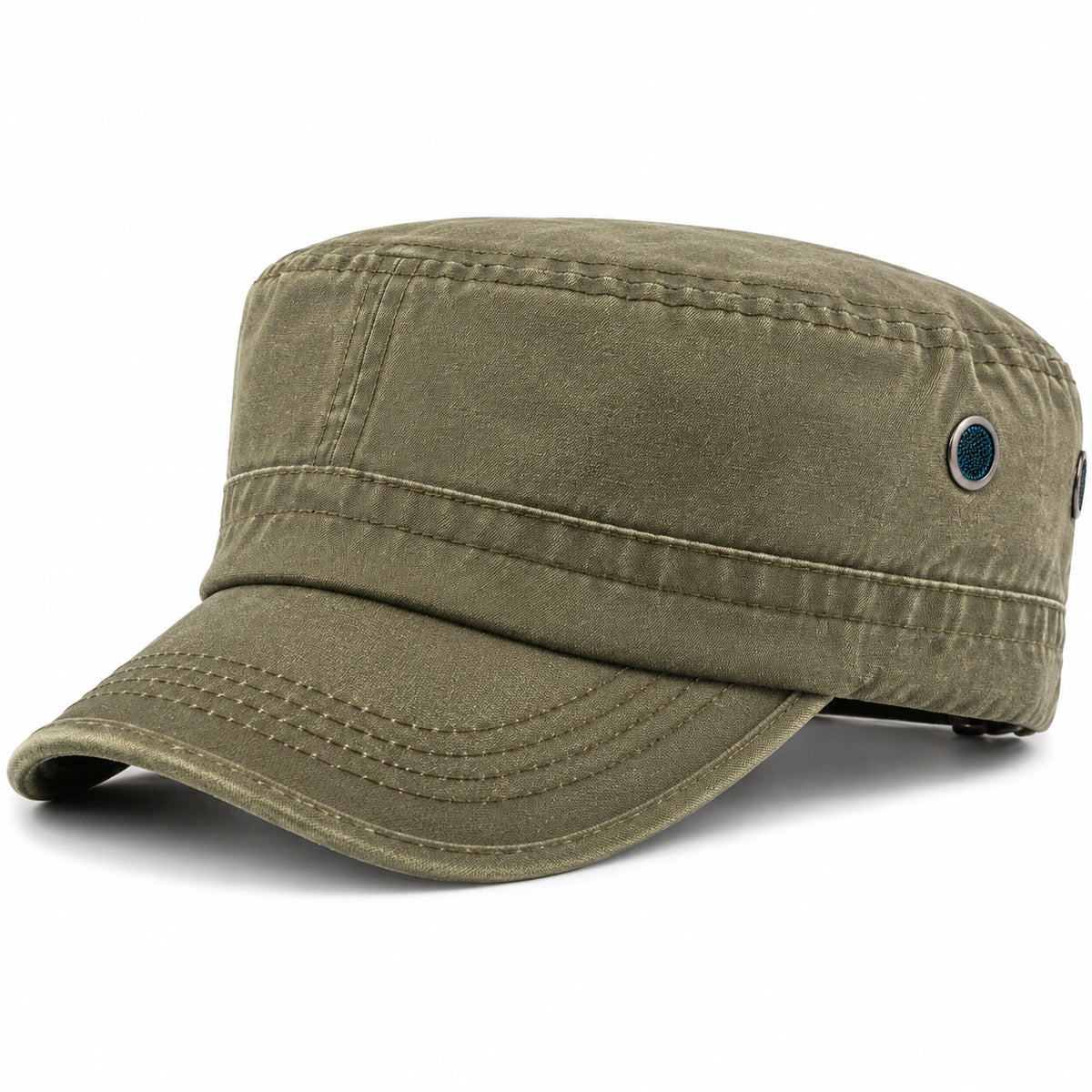 Verstellbare Unisex Militärmütze in Olivgrün