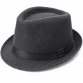 Schwarzer Fedora Hut für Herren