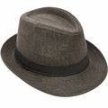 Herren Fedora Hut Braun und Schwarz