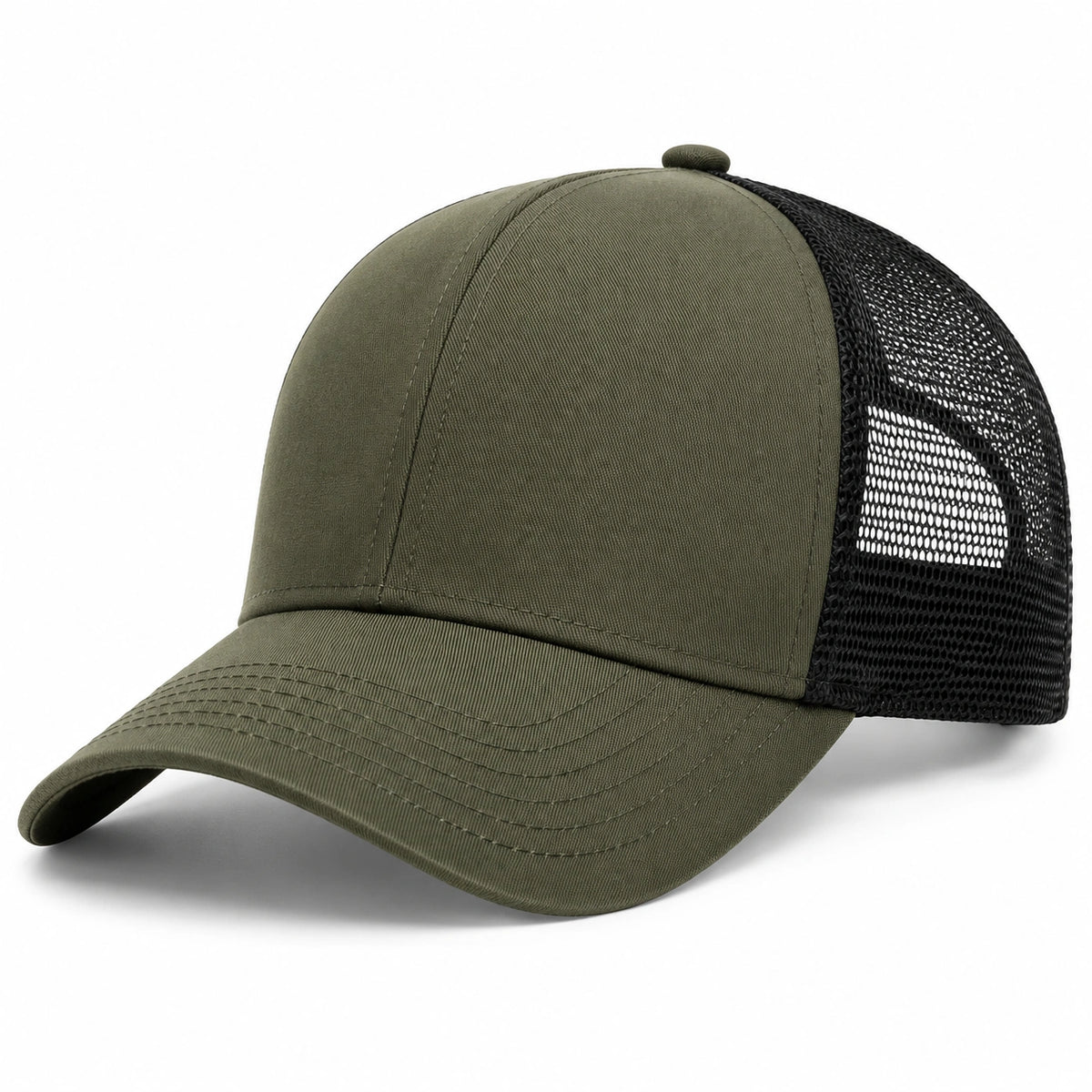 Baseballcap mit Netzrückseite in Olivgrün