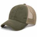 Unisex Baseball Cap mit Netzdetail Grün/Beige