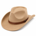 Cowboyhut mit Lederband, Braun
