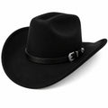 Schwarzer Cowboyhut mit Schnalle