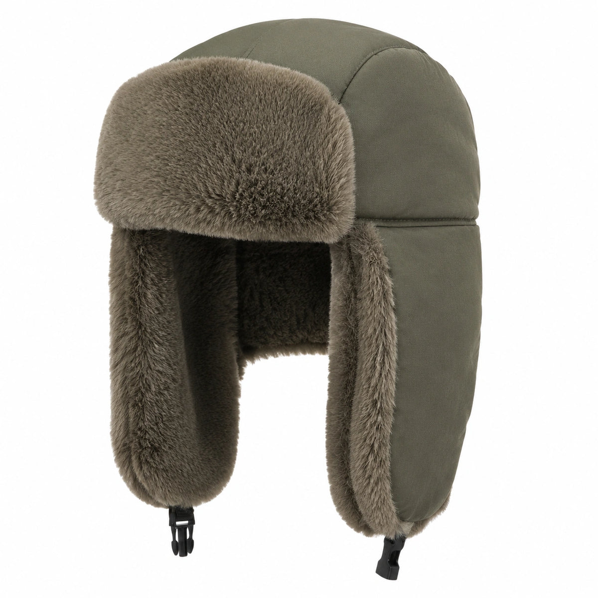 Unisex Wintermütze mit Fellfutter Grün
