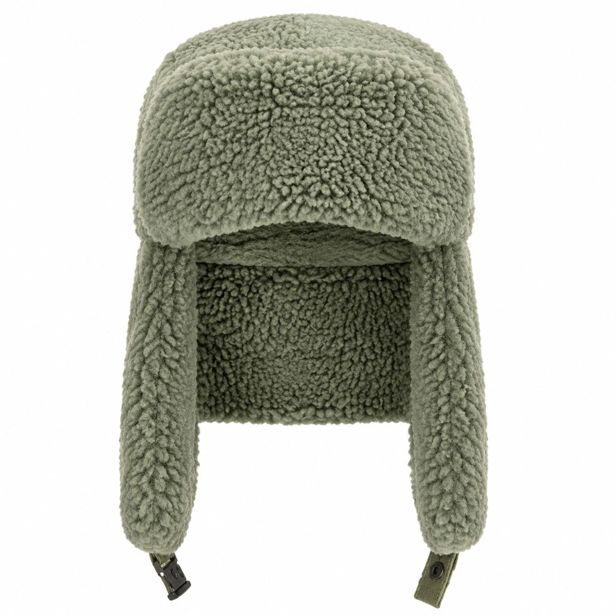 Wintermütze mit Ohrenklappen Olivgrün