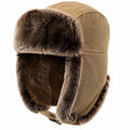 Warme Trappermütze mit Ohrenklappen Braun Unisex