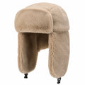 Warme Pilotenmütze Beige Unisex