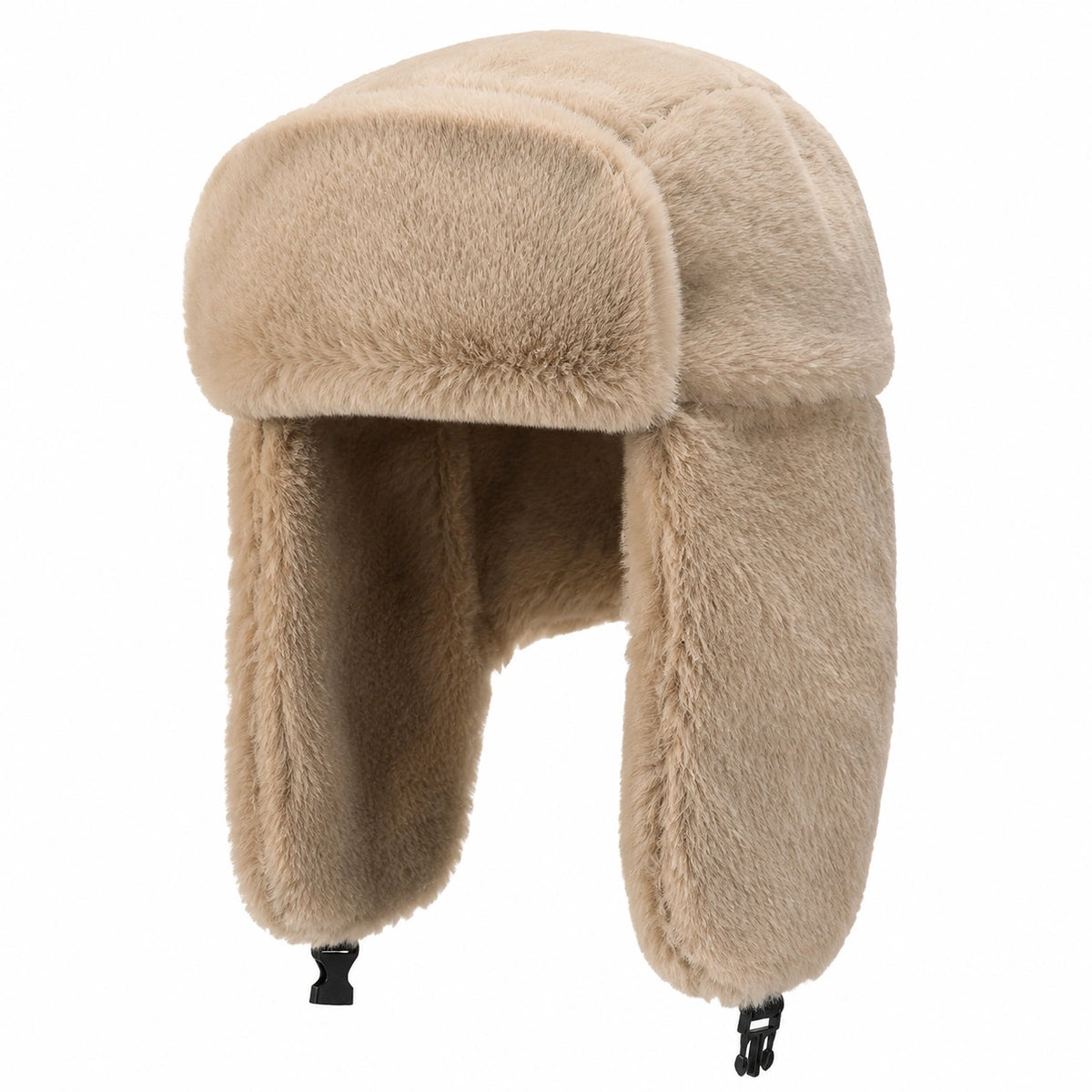Warme Pilotenmütze Beige Unisex
