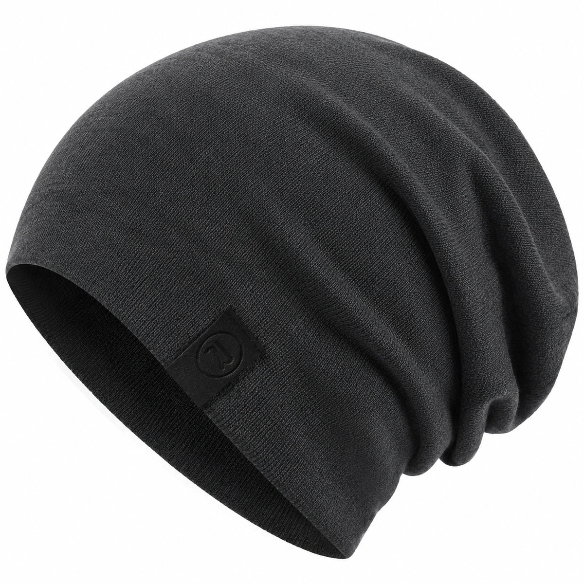 Unisex Slouch Beanie Mütze Dunkelgrau, Atmungsaktiv