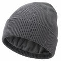 Unisex Graue Strickmütze mit Fleecefutter