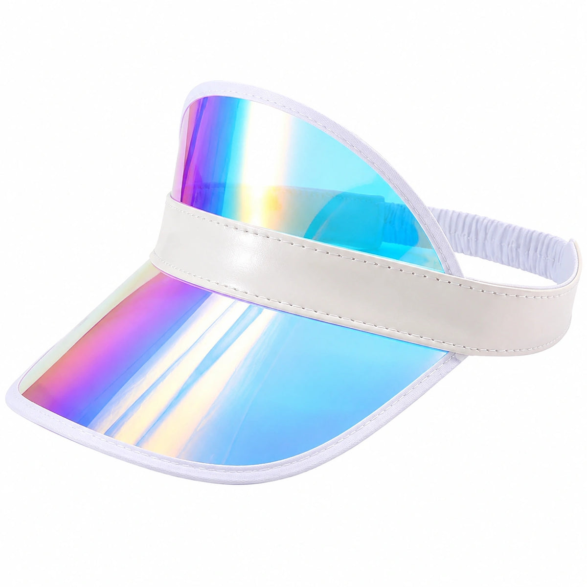 Regenbogenfarbenes Sonnenschild mit Elastikband